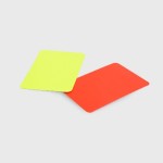 Set of one yellow and one red referee cards