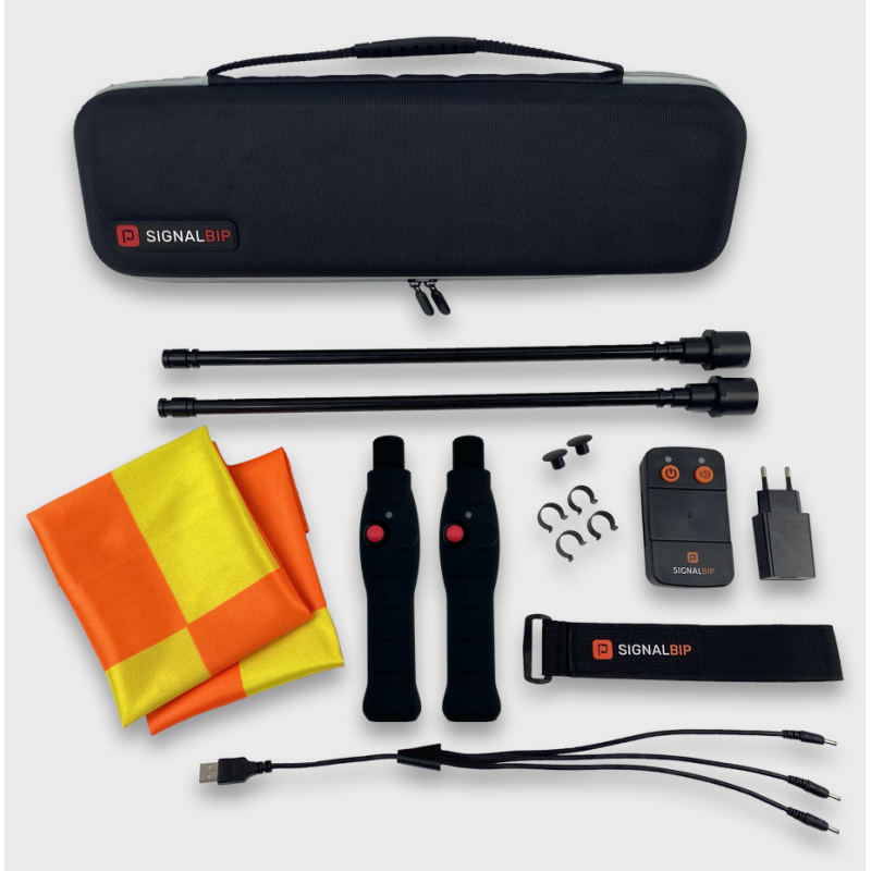 Composition du kit de drapeaux électroniques Noir