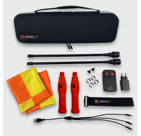 Contenu du Kit de drapeaux électroniques pour 3 Arbitres