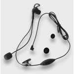 Casque micro oreillette avec bouton push to talk cravate