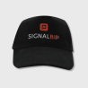 SignalBip Black Cotton Cap for Football and Rugby Referees